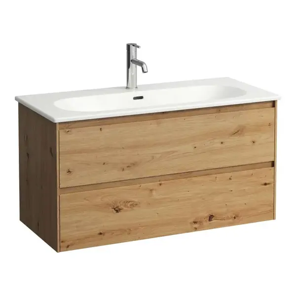 Laufen Lua - Skrinka s umývadlom, 51x97x44 cm, 2 zásuvky, dub H8600882671041