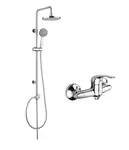 Mereo Lila - Sprchový set s batériou, priemer 20 cm, 3 prúdy, chróm CBEE609