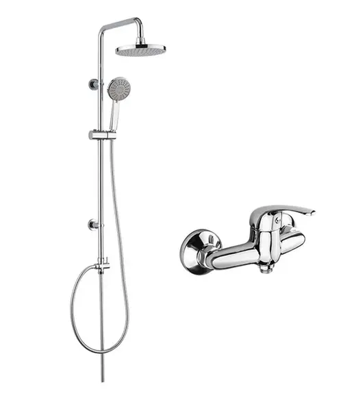 Mereo Lila - Sprchový set s batériou, priemer 20 cm, 3 prúdy, chróm CBEE609