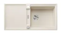 Blanco Adira - Silgranitový drez, 100x50 cm, s ovládaním odtoku a príslušenstvom, InFino, jemná biela 527622