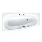 Kaldewei Advantage - Asymetrická vaňa Mini Star pravá 835, 157x70/48 cm, s otvormi na držadlá, celoplošný antislip, Perl-Effekt, biela 224534013001