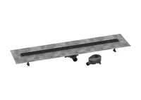 Hansgrohe RainDrain Go - Sprchový žlab 120 cm s oboustranným roštem, pro vložení dlažby, matná černá 56276670