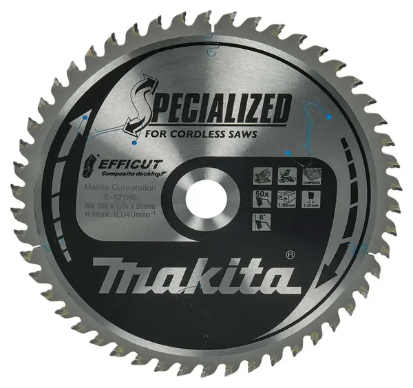 Makita Príslušenstvo - Pílový kotúč na drevo 190x20 mm, 50 zubov E-12186