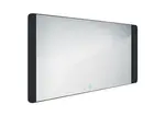 Nimco Zrcadla - Zrcadlo s LED osvětlením, 120x65 cm, dotykový senzor, hliník/černá ZPC 42006V-90