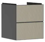 Hansgrohe Xevolos E - Umývadlová skrinka 58x48x48 cm, 2 zásuvky, matná sivá/bronzová 54174390
