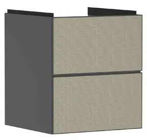 Hansgrohe Xevolos E - Umývadlová skrinka 58x48x48 cm, 2 zásuvky, matná sivá/bronzová 54174390