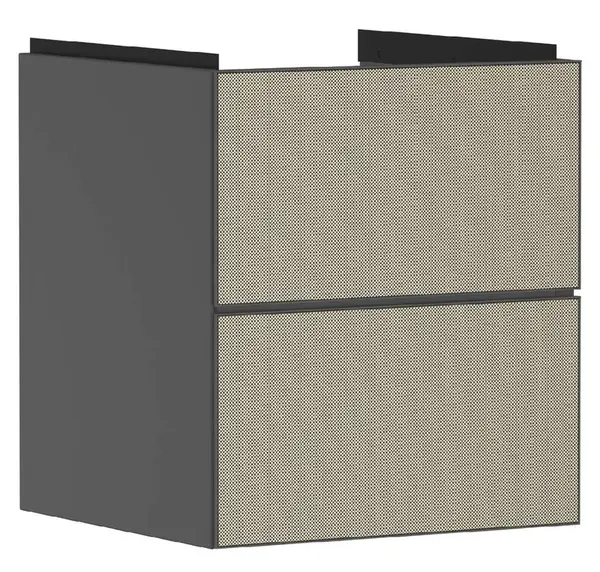 Hansgrohe Xevolos E - Umývadlová skrinka 58x48x48 cm, 2 zásuvky, matná sivá/bronzová 54174390