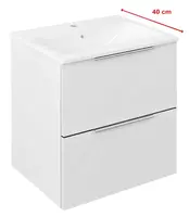 Sapho Cirasa - Umývadlová skrinka, 48x54x39 cm, 2 zásuvky, biela CR492-3030