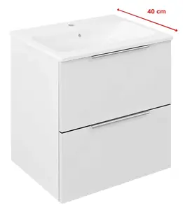 Sapho Cirasa - Umývadlová skrinka, 48x54x39 cm, 2 zásuvky, biela CR492-3030