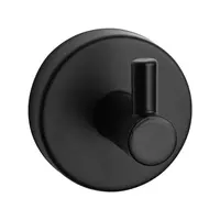 Sanela Doplnky z nehrdzavejúcej ocele - Háčik, matná čierna SLZD 02N