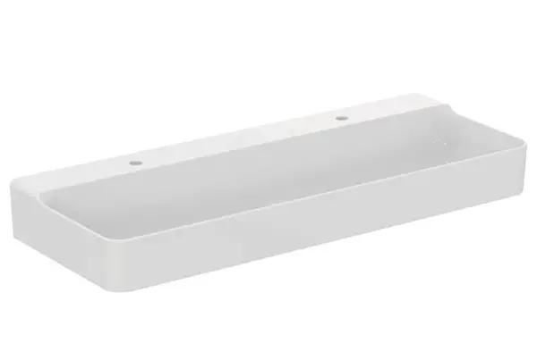 Ideal Standard Conca Ceram - Dvojumývadlo, 120x45 cm, bez prepadu, otvory na batérie, biela T380801