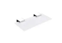 Nimco Kibo - Polička, dĺžka 20 cm, matné sklo/chróm Ki 14091B-20-26