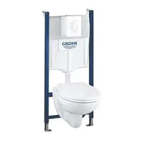 Grohe Solido - Set predstenovej inštalácie, klozetu a dosky softclose, tlačidlo Skate Air, alpská biela 39116000