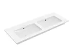 Villeroy & Boch Venticello - Dvojumývadlo nábytkové 130x50 cm, s prepadom, bez otvoru na batériu, CeramicPlus, alpská biela 4111DJR1