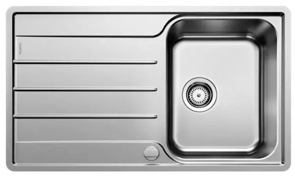 Blanco Lemis 45 - Drez, 86x50 cm, s ovládaním odtoku, kefovaná nerezová 523031