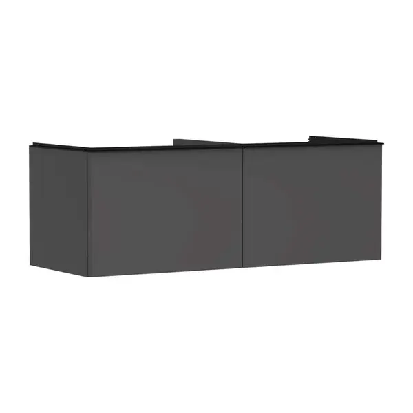 Hansgrohe Xelu Q - Umývadlová skrinka, 50x136x55 cm, 2 zásuvky, matná sivá/matná čierna 54067670