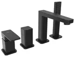 Sapho Tursi - Baterie na okraj vany, 4-otvorová instalace, matná černá TI052B