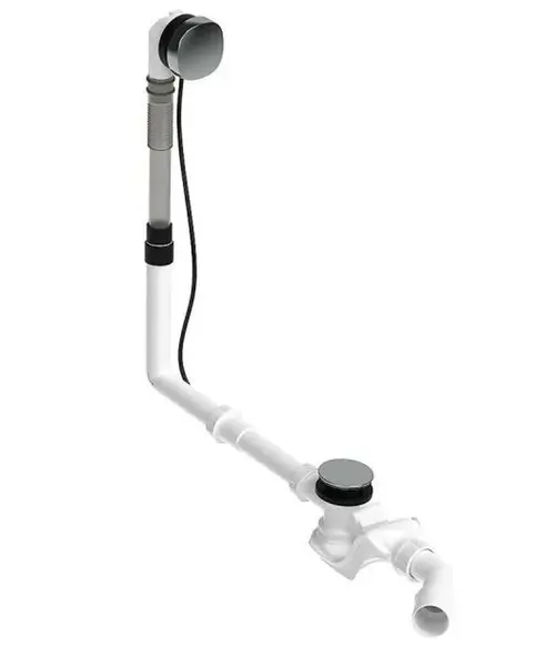 Duravit Príslušenstvo - Vaňová odtoková a prepadová súprava, bovden, chróm 792216000001000