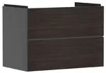 Hansgrohe Xevolos E - Umývadlová skrinka 78x58x48 cm, 2 zásuvky, matná sivá/tmavý dub 54180730