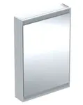 Geberit ONE - Zrcadlová skříňka s LED osvětlením, 60x90x15 cm, panty vlevo, hliník 505.810.00.1