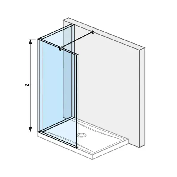Jika Pure - Sklenená stena L 140 cmx90 cm na sprchovú vaničku 140 cmx90 cm, s úpravou Jika Perla Glass, 140cm x20cm x200 cm H2694260026681