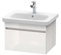 Duravit DuraStyle - Umyvadlová skříňka 40x58x45 cm, 1 zásuvka, lesklá bílá DS638002222