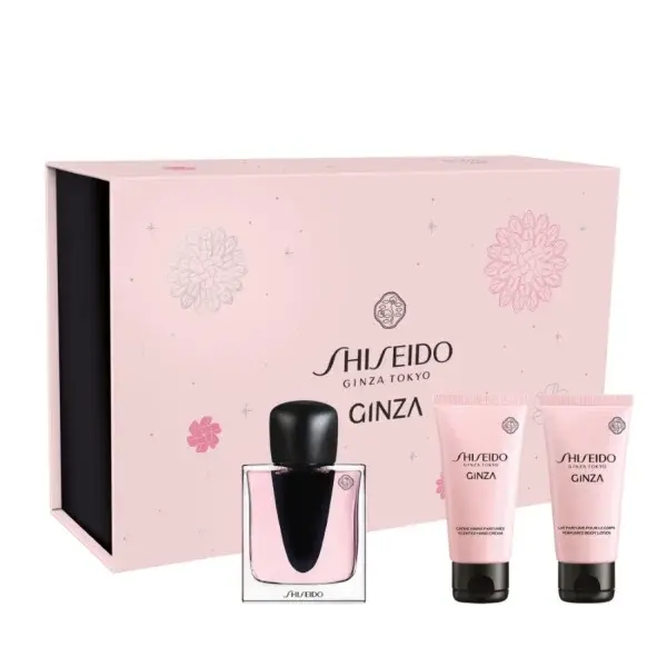 Shiseido GINZA dárková sada (parfémová voda 50 ml + tělové mléko 50 ml + krém na ruce 50 ml) 50 ml