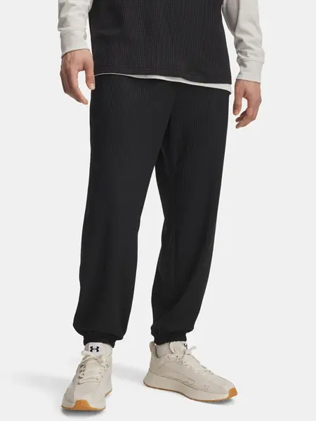 Pánské tepláky Under Armour UA Rival Waffle Jogger-BLK - Pánské