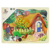 BABU - Dřevěné puzzle chaloupka - 24 dílků