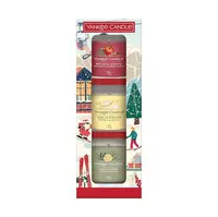 YANKEE CANDLE Dárková sada votivních svíček sklo holiday party  3x37g