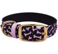 Bura obojek černý kostičky | Obojek pro psy - M