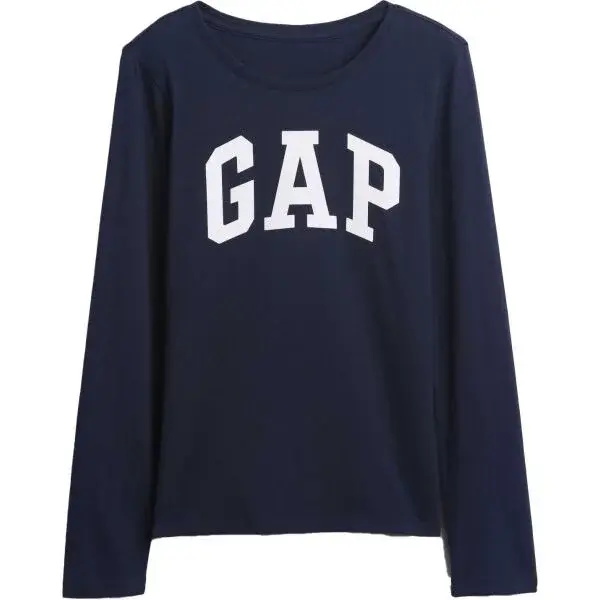 GAP V-FRCH LS LOGO TEE Dětské tričko, tmavě modrá, velikost