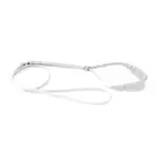 Kožené výstavné vodítko s podkrčníkom 110cm biele