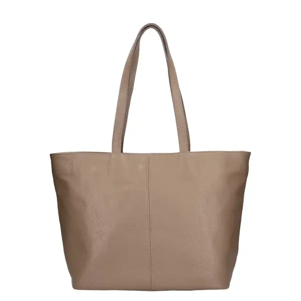 Dámska kožená kabelka Italia Zitta - svetlo hnedá