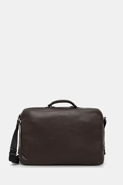 Kožená taška Tommy Hilfiger 52 x 34 x 18 cm