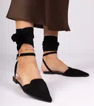 Gemre Black flat heel pumps Mella