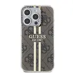 Zadní kryt Guess IML 4G Gold Stripe pro Apple iPhone 15 Pro Max, hnědá