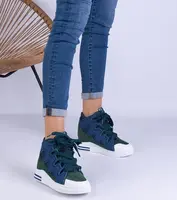 Gemre Gralina women's navy sneakers with thick laces
