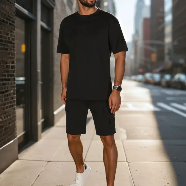 Komplet męski czarny Dstreet