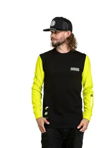 Meatfly pánské tričko s dlouhým rukávem Appex Safety Yellow/Black | Žlutá | Velikost XXL | 100% bavlna