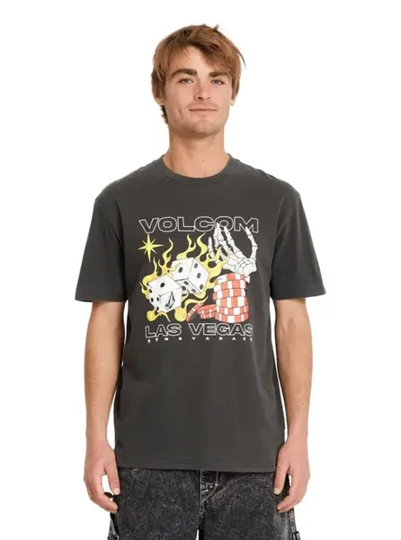 Volcom pánské tričko Pass Line Pw Black | Černá | Velikost L