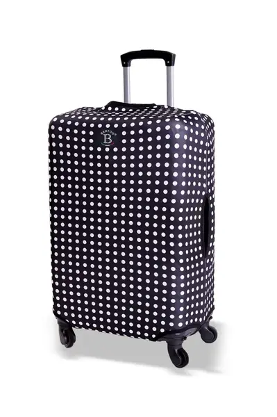 Obal na cestovní kufr bertoo - černá/puntíky xl-xxl