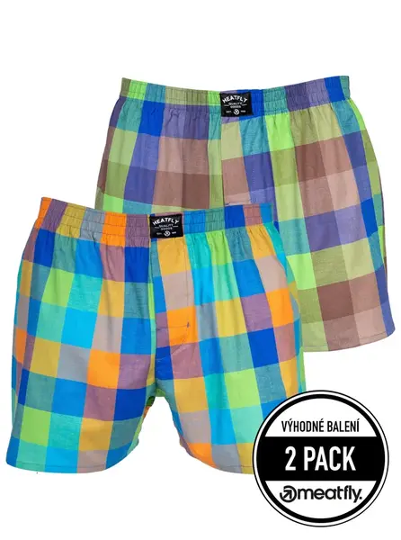 Meatfly pánské boxerky Doug Orange / Brown | Oranžová | Velikost S