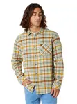 Rip curl pánská košile Checked In Flannel Sage | Hnědá | Velikost M | 100% bavlna