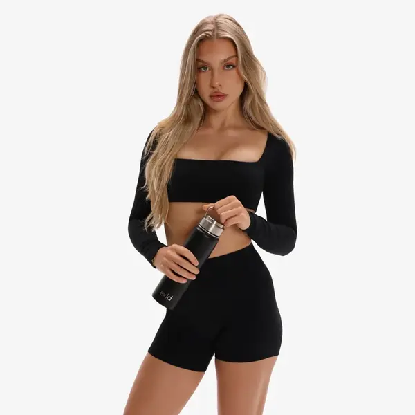 Dámský top exalted elysia glow černá s