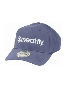 Meatfly kšiltovka Gaten Flexfit Blue / White Logo | Bílá | Velikost One Size