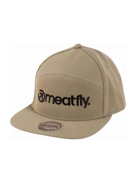 Meatfly kšiltovka Creeper 6 Panel Snapback Olive / Black Logo | Černá | Velikost One Size