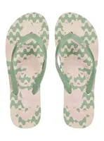 Roxy dámské žabky Tahiti VII Green / Pink | Zelená | Velikost 8,5 US