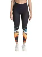 Meatfly dámské legíny Arabel Abstract | Černá | Velikost S