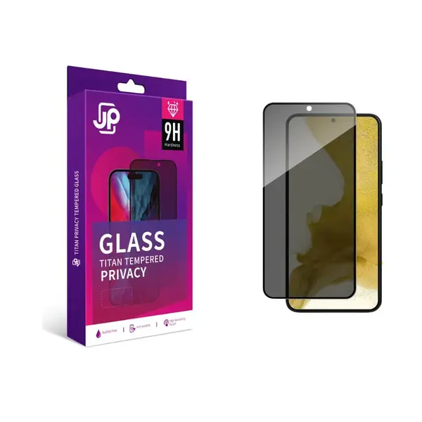 JP Titan Privacy extra odolné tvrzené sklo, Samsung Galaxy S23 Plus, černé